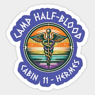 Cabin 11 -Hermes greek mythology v6 camp half blood Sticker